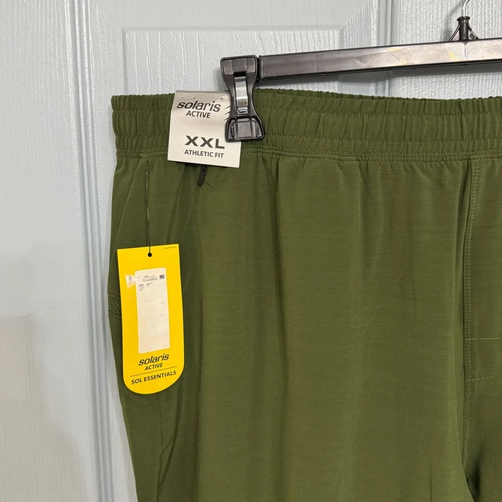 Solaris Active Men’s Green Core Pant Athletic Fit XXL NWT Quick Dry Joggers